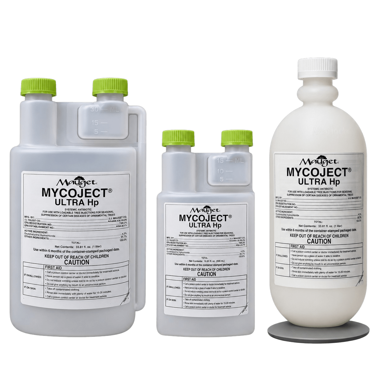 Mauget Mycoject OTC HP - Oxytetracycline Injectable Antibiotic 1 Liter Bottle - Tree Injection Products Co.