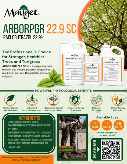 ArborPGR - Paclobutrazol Plant Growth Regulator for Trees & Turf - Tree Injection Products Co.
