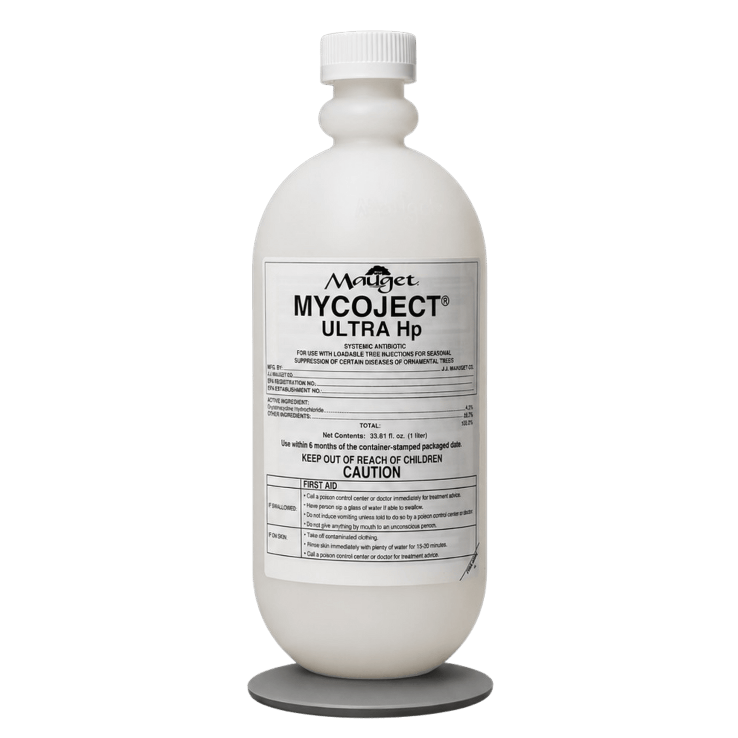 Mauget Mycoject OTC HP - Oxytetracycline Injectable Antibiotic 1 Liter Bottle - Tree Injection Products Co.