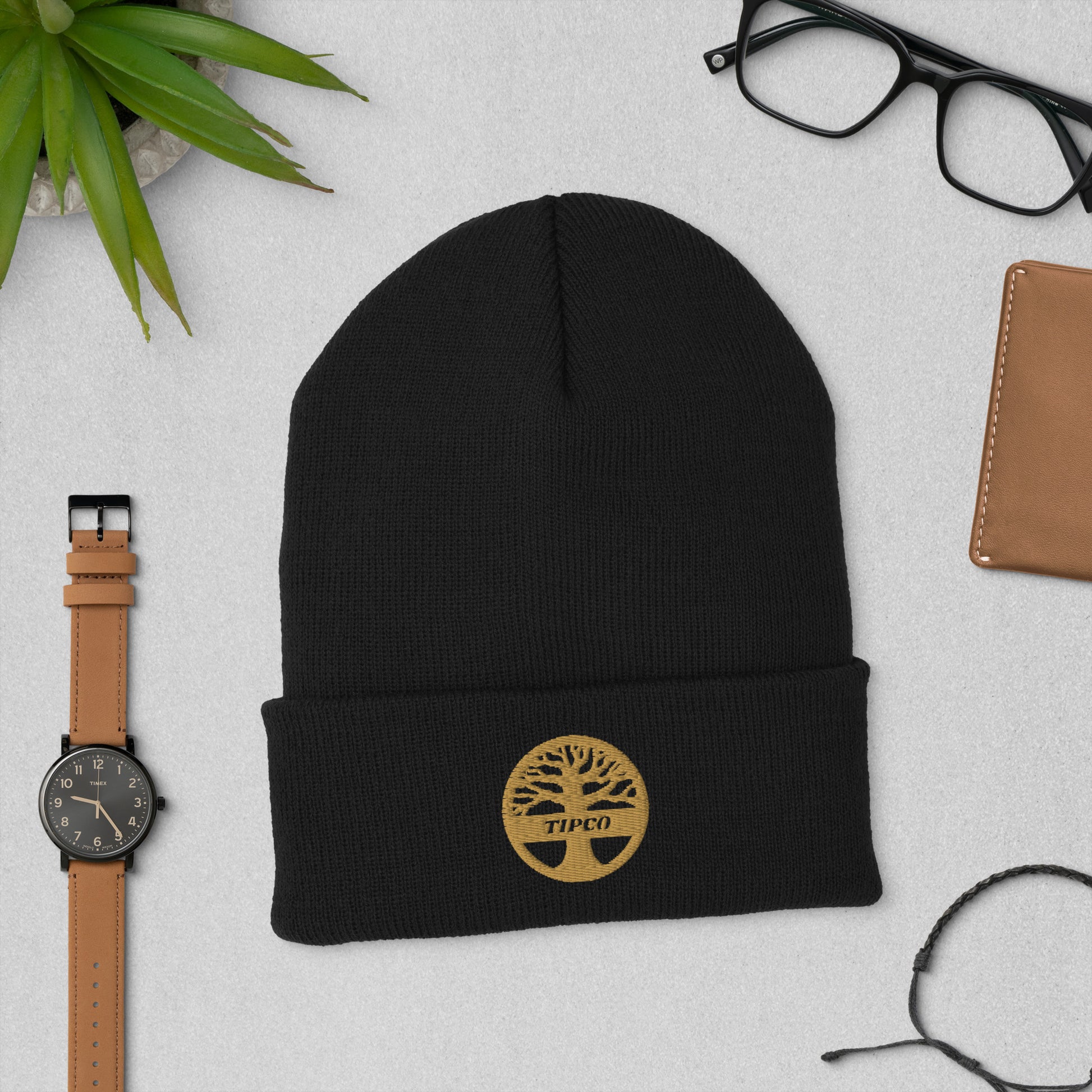 TIPCO Cuffed Beanie Gold - Tree Injection Products Co.